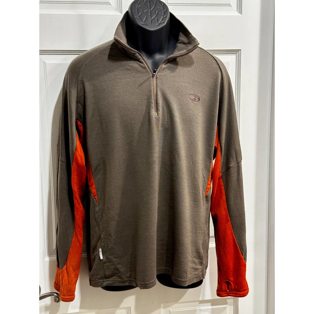 ICEBREAKER Mens 260 BODYFIT Merino Wool Mid & Base Layer LS Half Zip XL Slim Fit